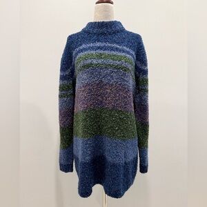 Vintage Erika & co Cozy Multicolor Striped Women's Sweater Size Medium
